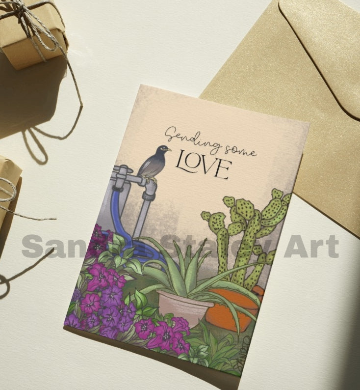 Sending Some Love Greeting Card for Friends and Family
